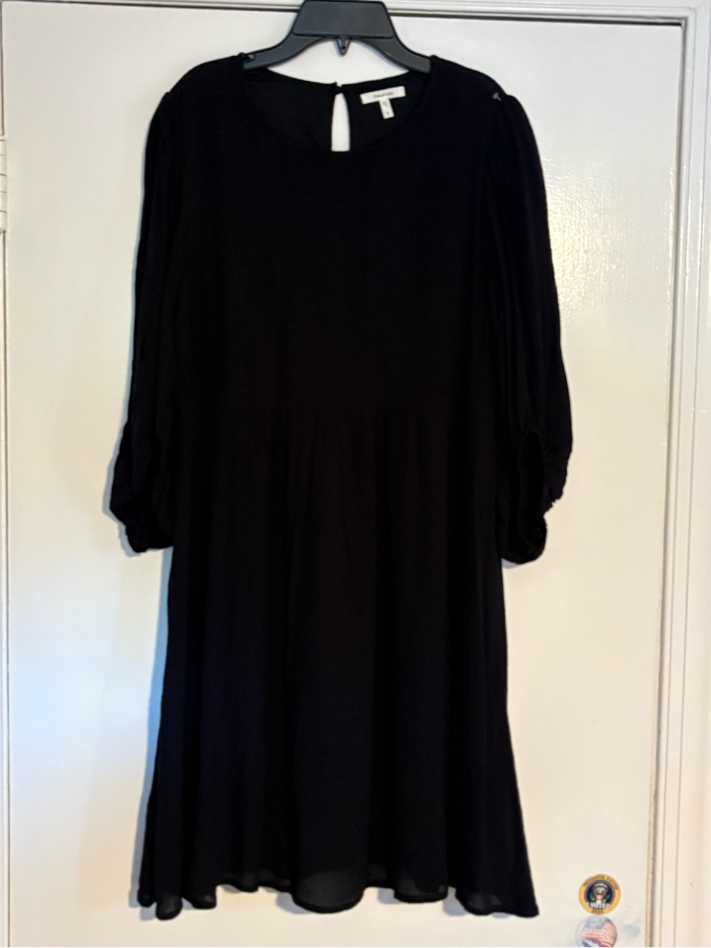 Maurices Black Long Sleeve Swing Dress